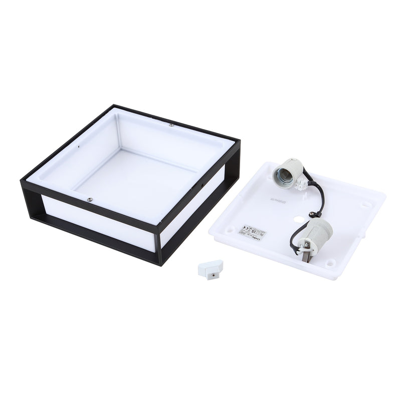 Lindby Außenwandleuchte Sivana LED Wandleuchte Gartenlampe dimmbar schwarz 26 cm - 4251911786828