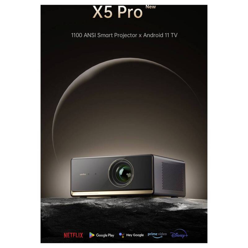 Wanbo Beamer tragbar X5 Pro 1100 ANSI-Lumen Full HD WLAN Smart System schwarz - 6970885351068