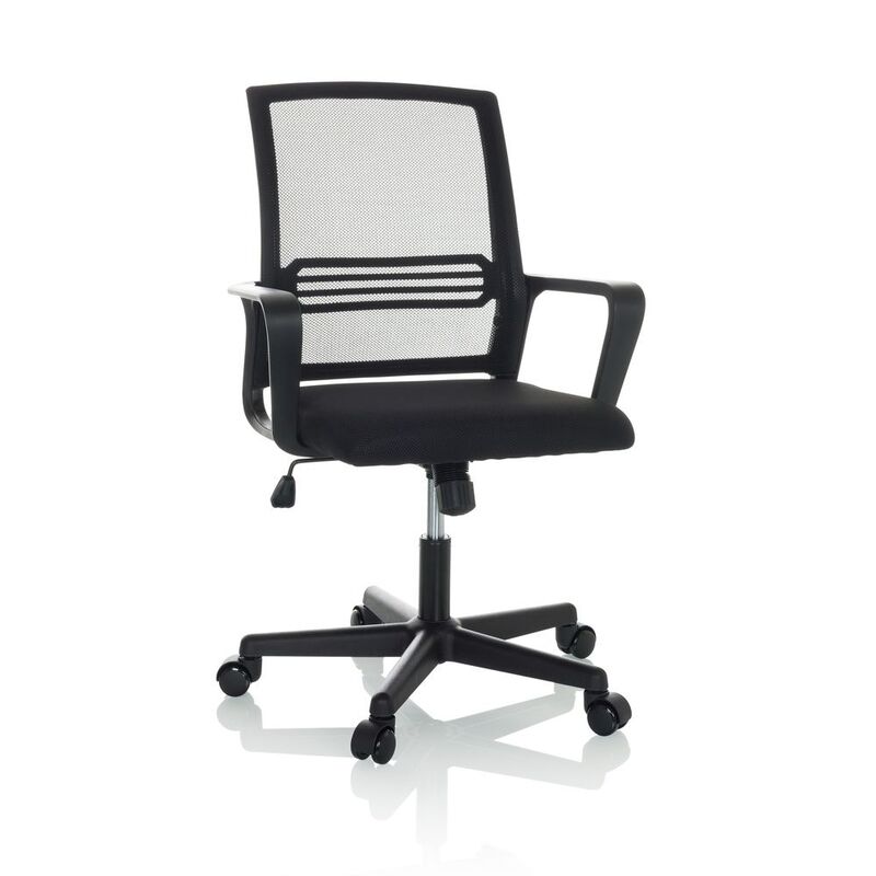 hjh OFFICE Bürostuhl Drehstuhl Büro-Stuhl STAR-TEC YU I Büro Netzstoff schwarz   - 4064323028512