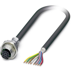 B-Ware Phoenix Contact Einbaubuchse Steckverbinder Sensorik Buchse geschirmt schwarz