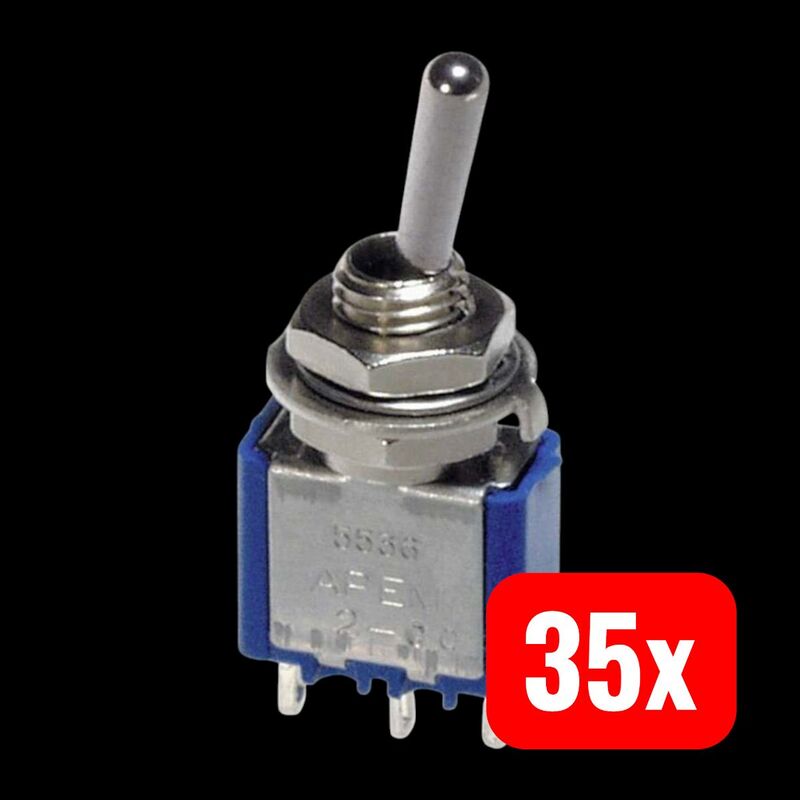 APEM Kippschalter 5537A Metallhebel Schalter 250V 3A Lötöse 1x Ein/Aus 1 St. - 4016138114164