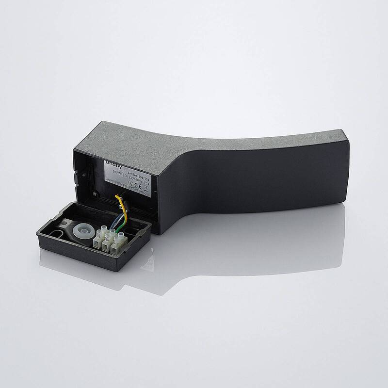 Lindby Außenwandleuchte Außenlampe LED Sensor anthrazit IP54 Polycarbonat - 4251096561982