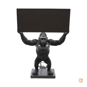 B-Ware KARE Animal King Kong Tischlampe Schreibtischlampe Tischleuchte mit Textilschirm