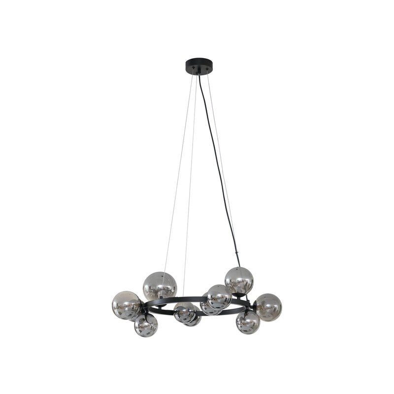 Lucande Hängeleuchte Naelen schwarz/grau 64,3 cm Glas Hängelampe Lampe Leuchte - 4251911778663