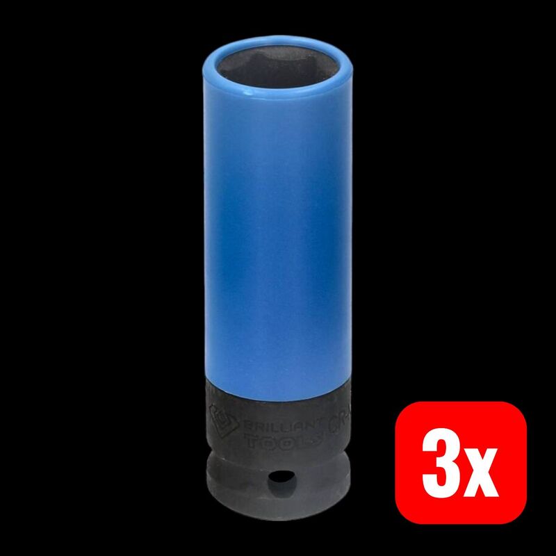 Brilliant Tools Kraft-Steckschlüsseleinsatz Sechskant 17mm 1/2" Chrom-Molybdän - 4042146844236