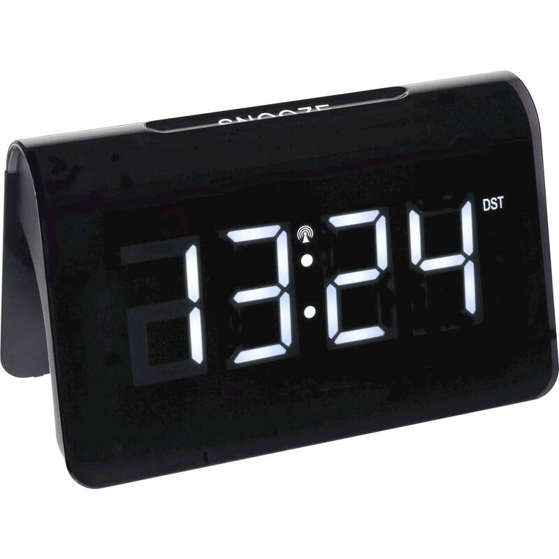 TFA Dostmann Funk Wecker digital Schwarz großes Display 1 Alarmzeit Kunststoff - 4009816033345