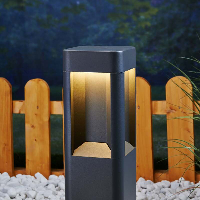Lucande LED-Sockelleuchte Annika Wegeleuchte Gartenleuchte Lampe Aluminium 50 cm - 6291105701877