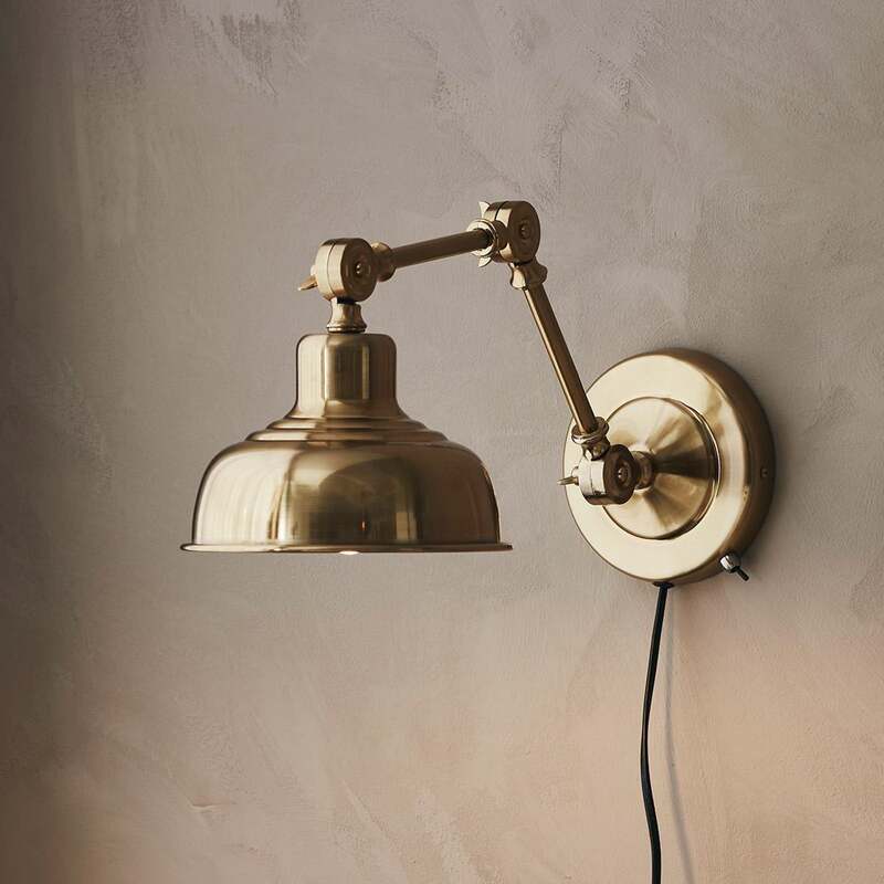 Markslöjd Wandleuchte Grimstad LED Wandlampe Eisen messingfarben antik dimmbar - 7330024599260