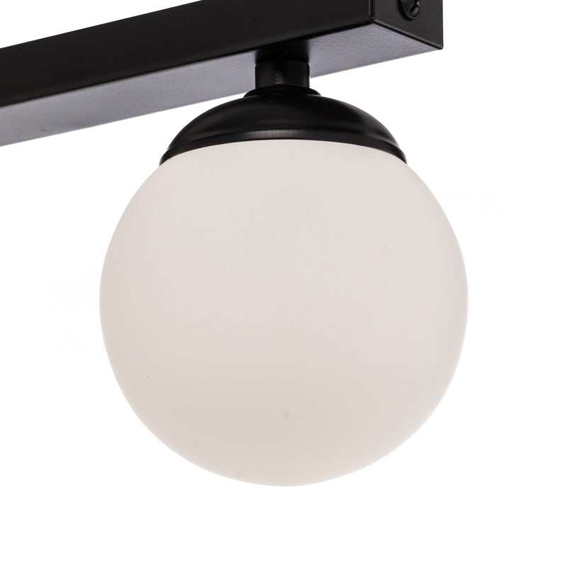 Deckenlampe Fatis 3-flammig LED Hängelampe dimmbar schwarz opalglas 60x12cm - 5902553230444