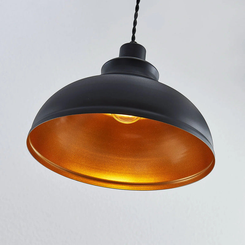 Lindby Pendellampe Hängeleuchte Albertine LED dimmbar schwarz gold Ø29cm 150cm - 4251096557466