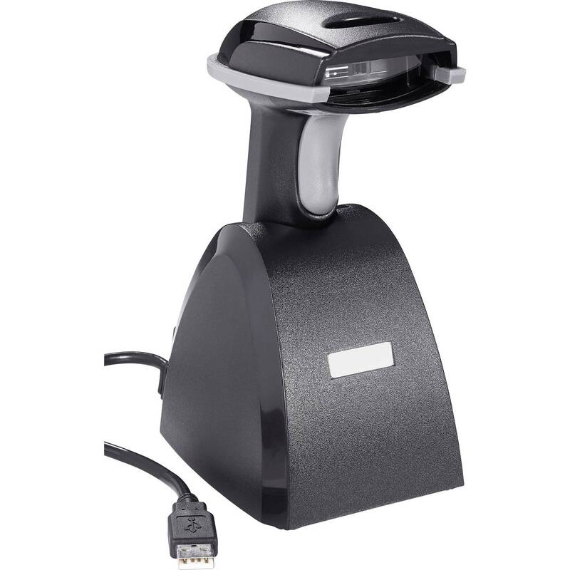 Riotec iCR6307ABU 1D Wireless Barcode-Scanner LED Schwarz Hand-Scanner USB Scan - 4016138940473