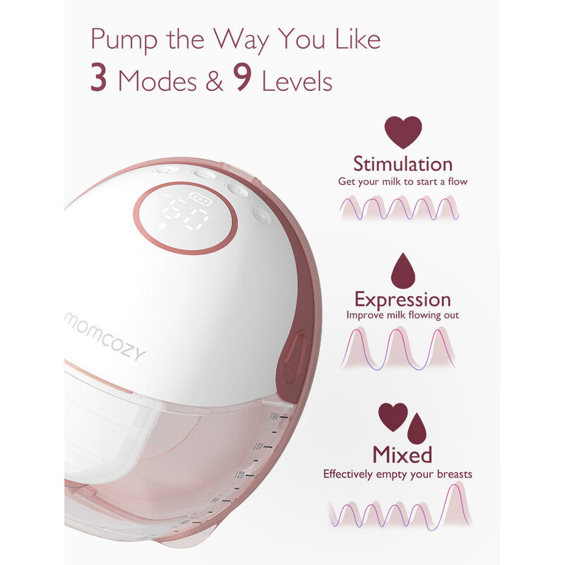 Momcozy Milchpumpe Brustpumpe Doppel M6 Mobile Stillpumpe Milchpumpe Set - 0762765367834