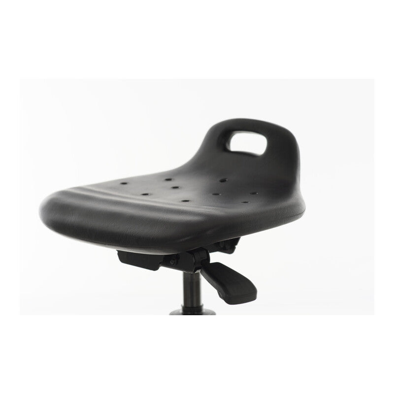 STIER Stehhilfe Sitzhöhe 570-820mm ergonomisch PU-Sitz Tragegriff schwarz robust - 4251709617860