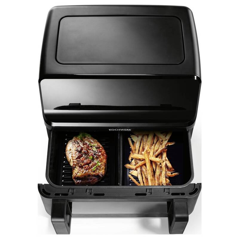 Rachs Kochwerk Heißluftfritteuse 9l Fritteuse Airfryer 2 Kammern 60 Min Timer - 4067522062240