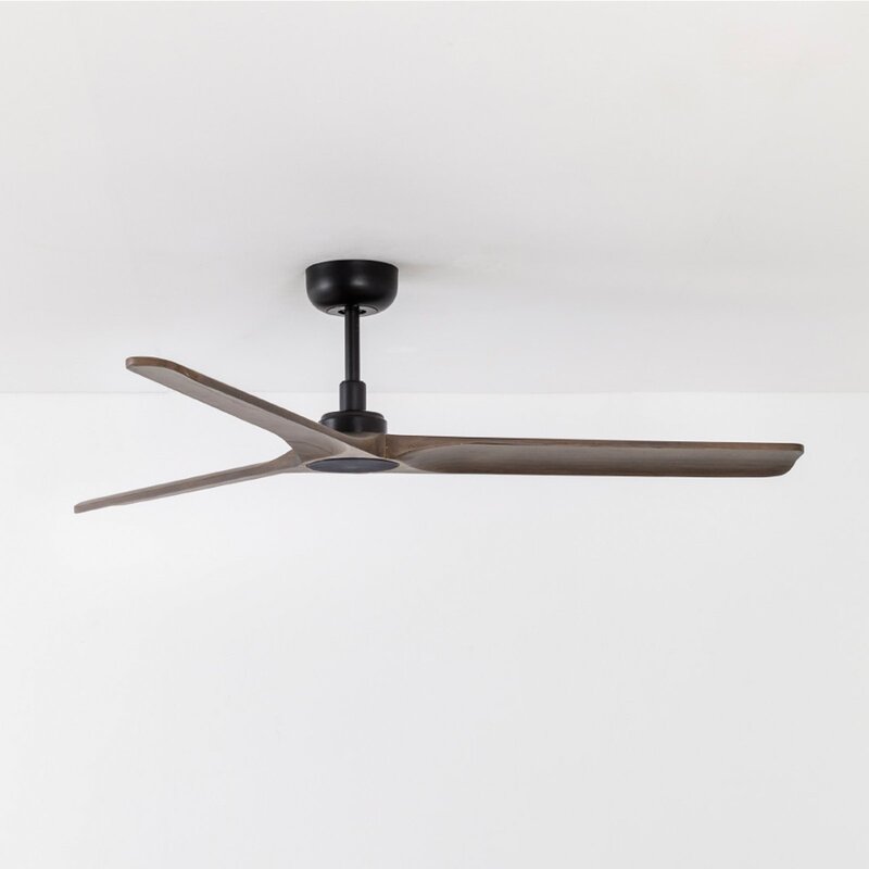 FARO BARCELONA Deckenventilator Heywood schwarz Holz dunkel Ventilator Lampe - 8421776296893