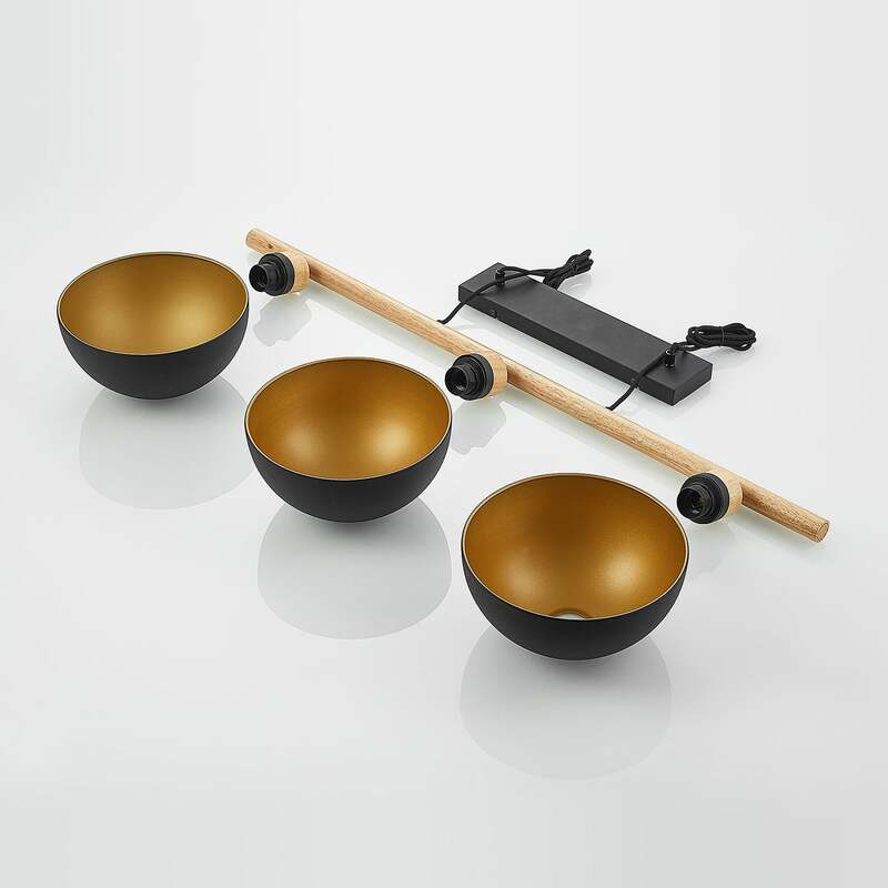 Lindby Tirzana Hängeleuchte Deckenlampe Pendelleuchte E27 dreiflammig schwarz - 4251911708950