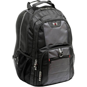 B-Ware Wenger Notebook Rucksack Pillar Schwarz Grau Handgepäck für 39,1cm Laptop 1,7kg