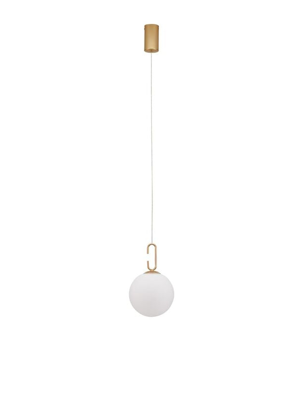 Nova Luce Pendelleuchte Hängeleuchte HOOK LED Gold Glas Warmweiß 10,64 W Ø 18 cm - 5212017434005