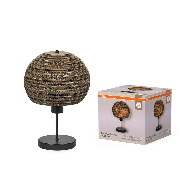 OSRAM Tischleuchte Lampe Decor E27 LED Wellpappe Braun 39cm Höhe 4099854453915 - 4099854453915