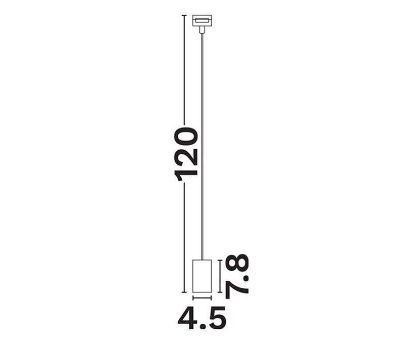 Nova Luce Schienensystem Pendelleuchte Hängelampe UpRail LED Schwarz Metall - 5212017459060