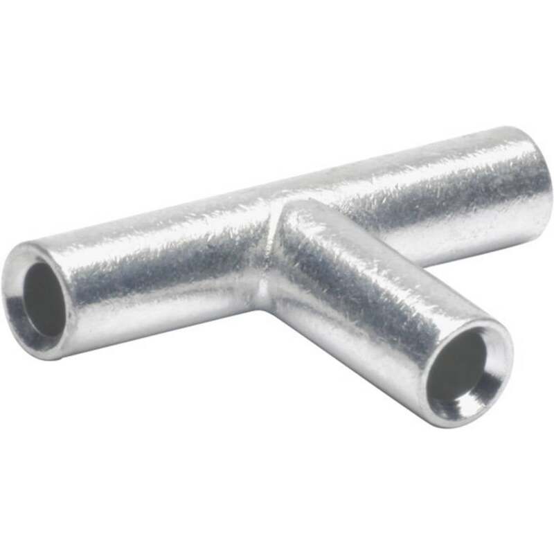 Klauke Stoßverbinder T Verbinder STV6 Kabelverbinder Kupfer Silber 6mm² 50 STÜCK - 4012078475587