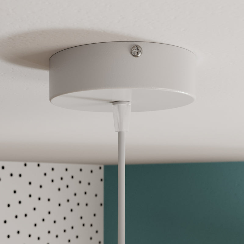 Hängeleuchte Pastell Trio dimmbar Samt türkis grau hellgrau Ø45cm 25cm hoch - 5903689181433