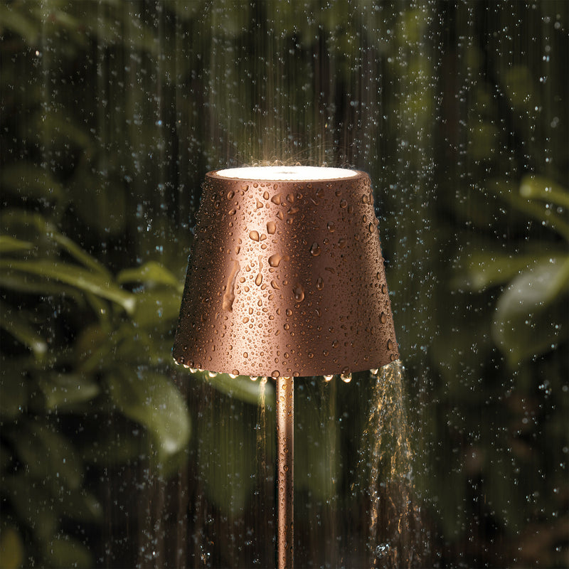 Sigor LED Tischleuchte Nuindie mini dimmbar bronze IP54 Akku Lampe 25cm hoch - 4028085454804
