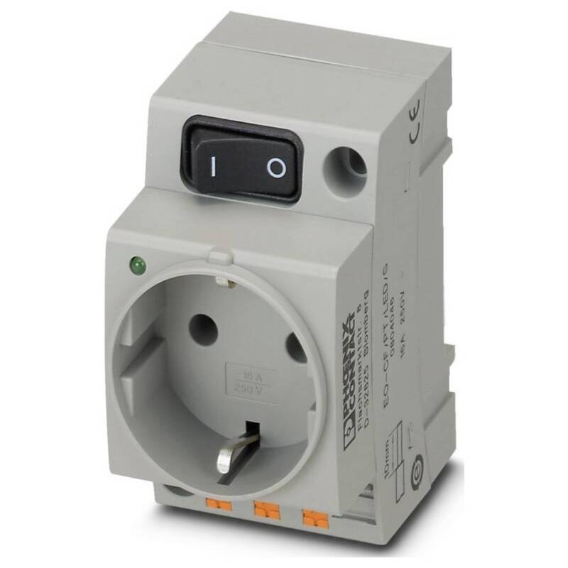 Phoenix Contact Steckdose EO-CF/PT/LED/S grau Push-in-Federanschluss IP20 - 4055626225852