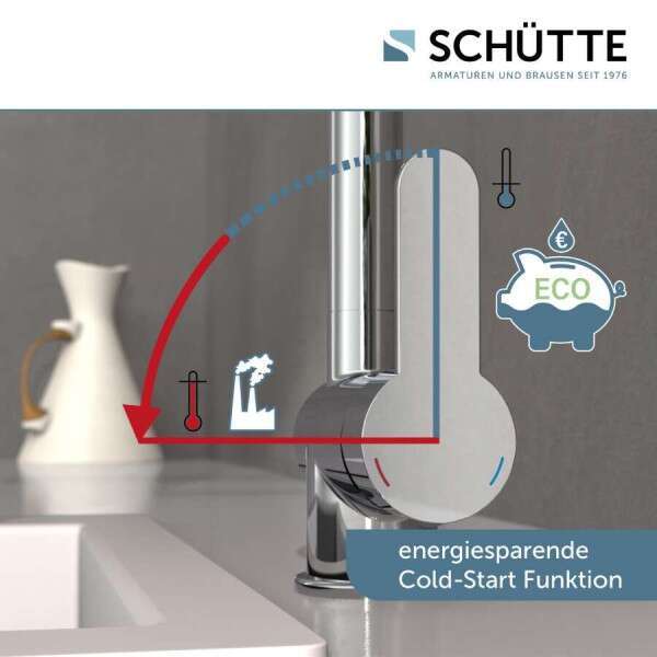 SCHÜTTE Spültischarmatur Rio chrom Küchenarmatur Mischbatterie 360° 298x57mm - 4008431798165