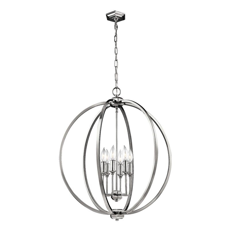 FEISS Corinne glanzvolle Hängeleuchte Hängelampe Deckenlampe mit Nickelfinish - 5024005280316