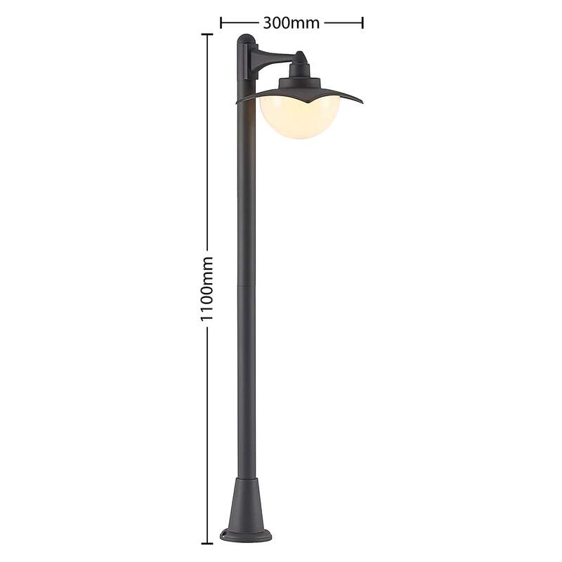 Lindby Wegeleuchte Gartenleuchte Elinda LED dimmbar dunkelgrau 110cm IP44 - 4251911704013