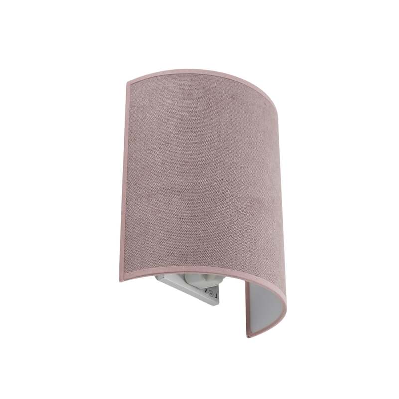 Celine Wandleuchte Wandlampe Soro Rosa Stoff E27 Lampenfassung - 5905317606851