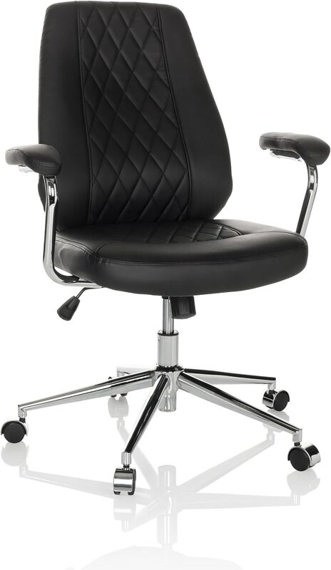 hjh OFFICE Drehstuhl Bürostuhl THEO I Kunstleder schwarz Chefsessel - 4064323035831