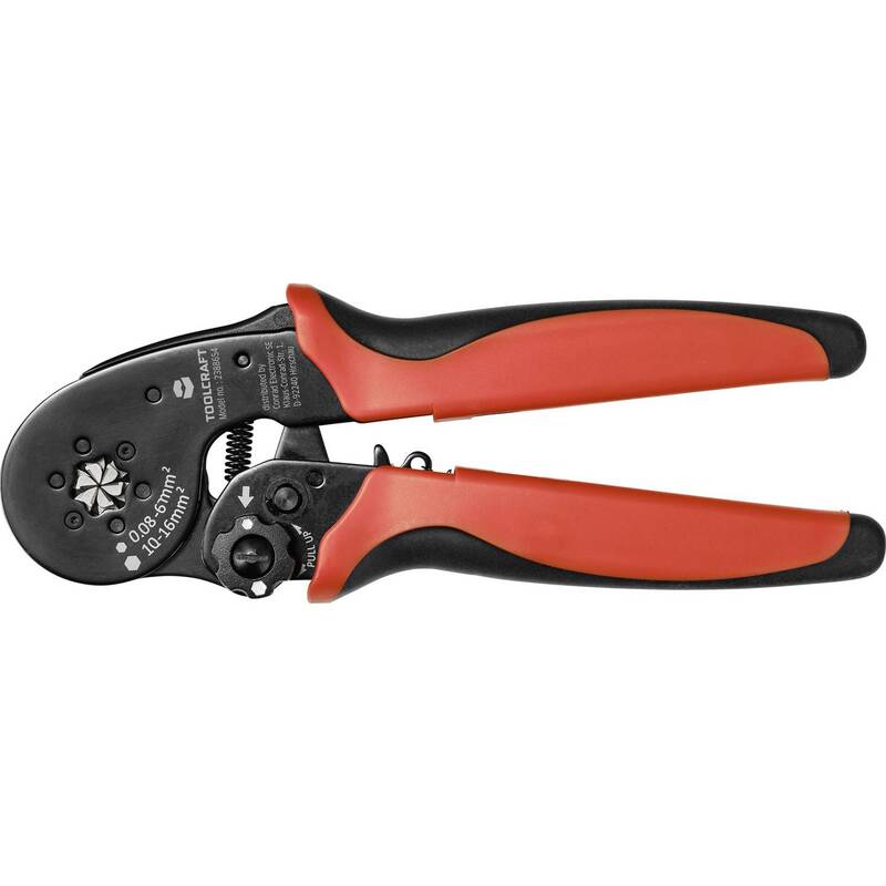 Toolcraft Crimpzange Aderendhülsen 0.08 bis 16.0 mm² Schnellverstellung 180mm - 4064161187501