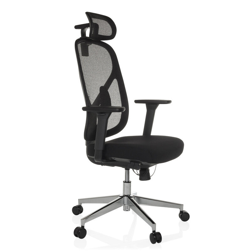 hjh OFFICE Bürostuhl Drehstuhl Chefsessel RALOO PRO Netzstoff Stoff schwarz - 4064323039075