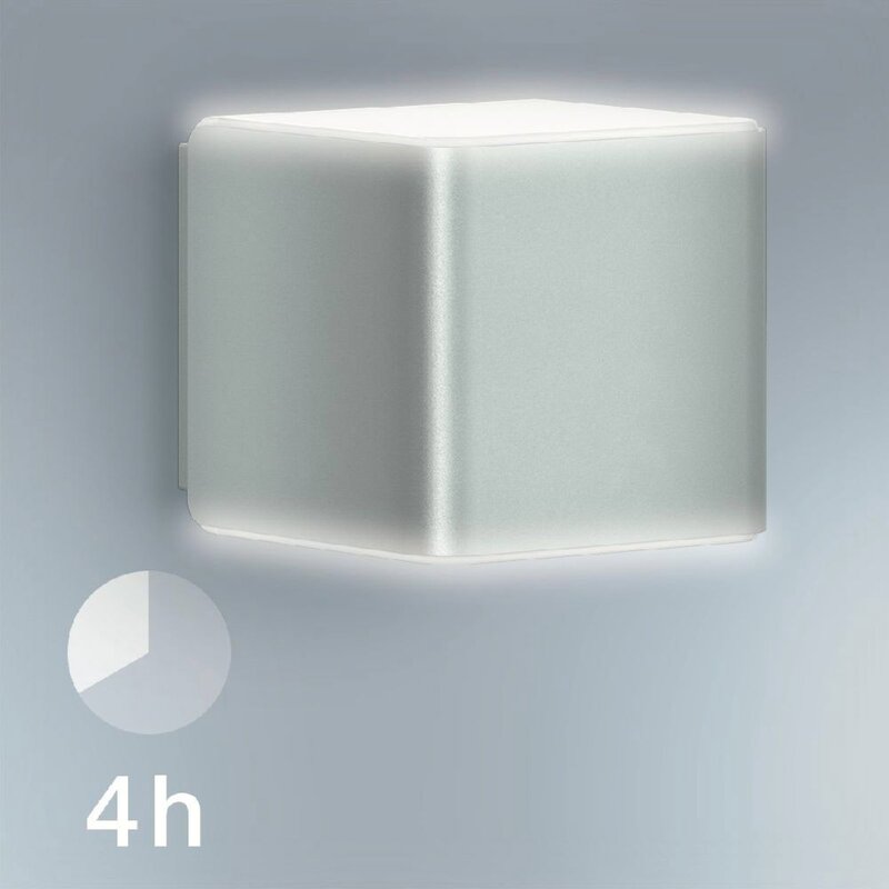 STEINEL L 840 SC Sensor-Außenwandleuchte Wandleuchte Sensorleuchte LED 9W silber - 4007841055547