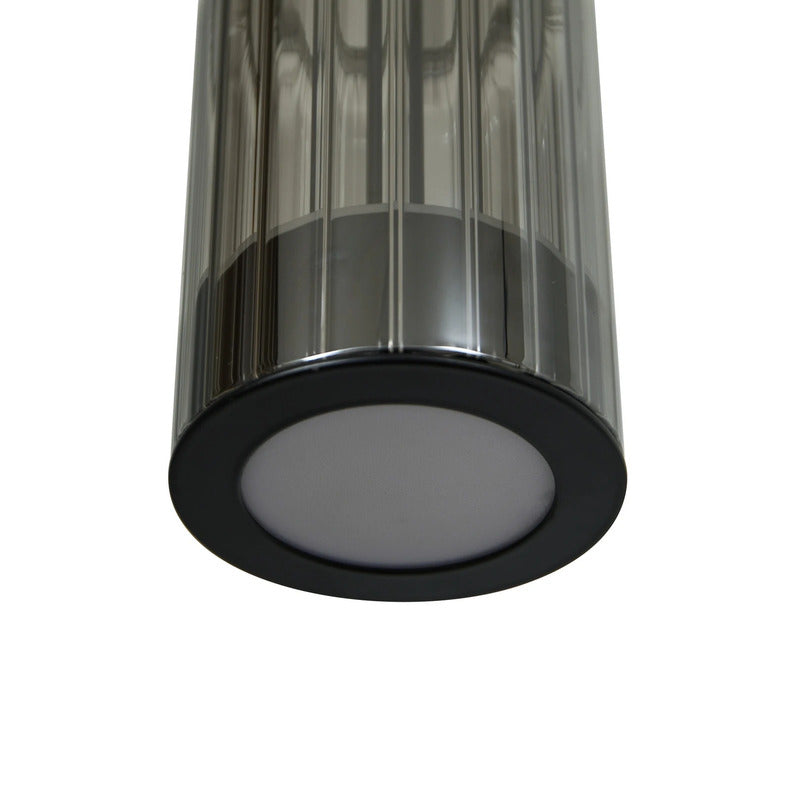 Lucande Pendelleuchte Hängeleuchte LED Glas schwarz rauchgrau Christelle 836 - 4251911786460