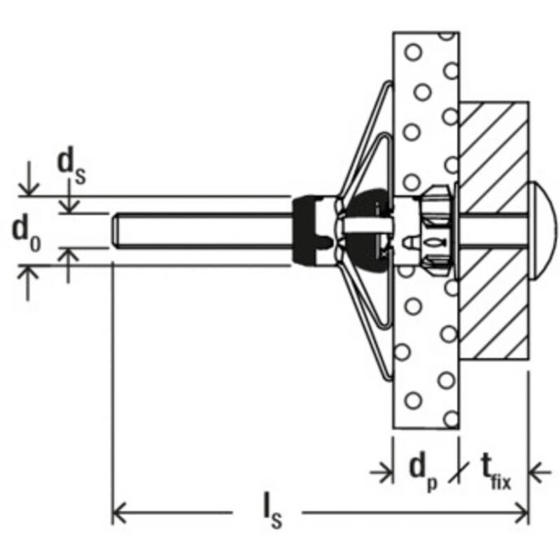 Fischer Hohlraumdübel DuoHM 6x55mm Kunststoffdübel 25 Stück für Gipsbauplatten - 4048962524000
