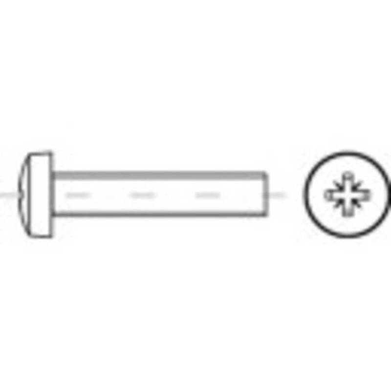 Toolcraft Linsenschraube M2.5 4mm Edelstahl A2 Kreuzschlitz Pozidriv 1000 Stück - 4053199455737
