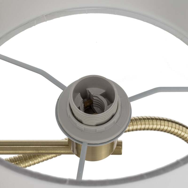 Lindby Wandlampe Leselampe Florens LED Wandleuchte Lampe messing weiß 18x24cm - 4251096521337