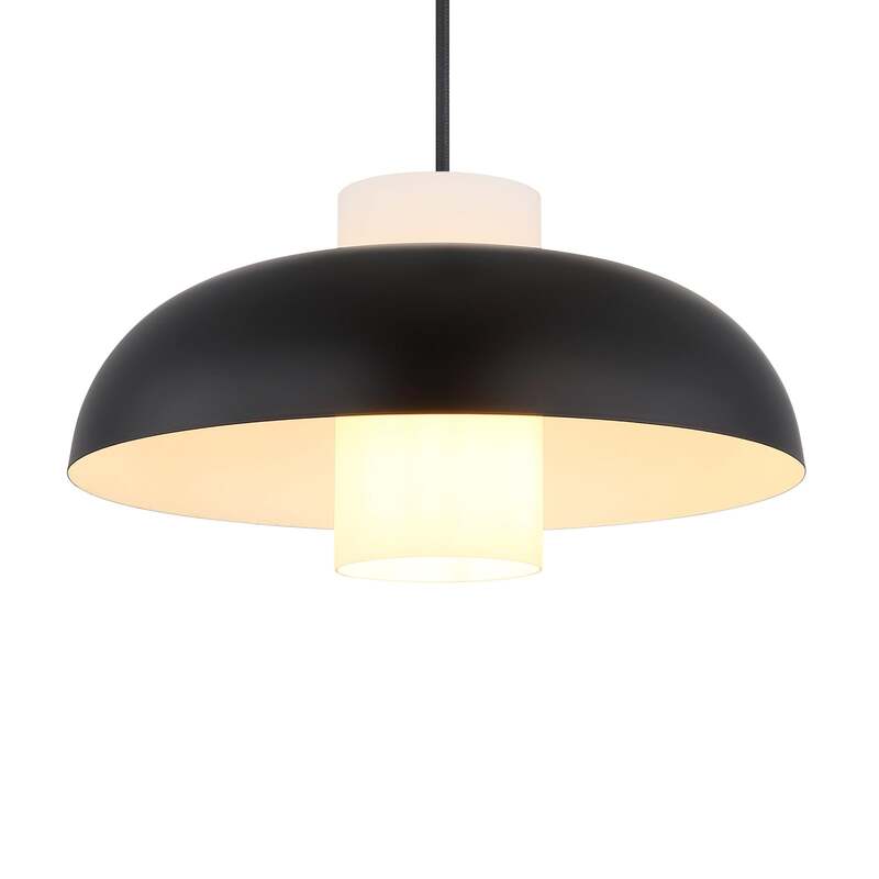 Globo Pendellampe Hängeleuchte Lowe schwarz matt Metall Ø 38 cm E27 LED Leuchte - 9007371509164