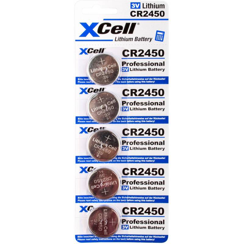 XCell CR2450 Lithium Batterie Knopfzelle CR 2450 3V - 620mAh 5 St. - 4042883455948