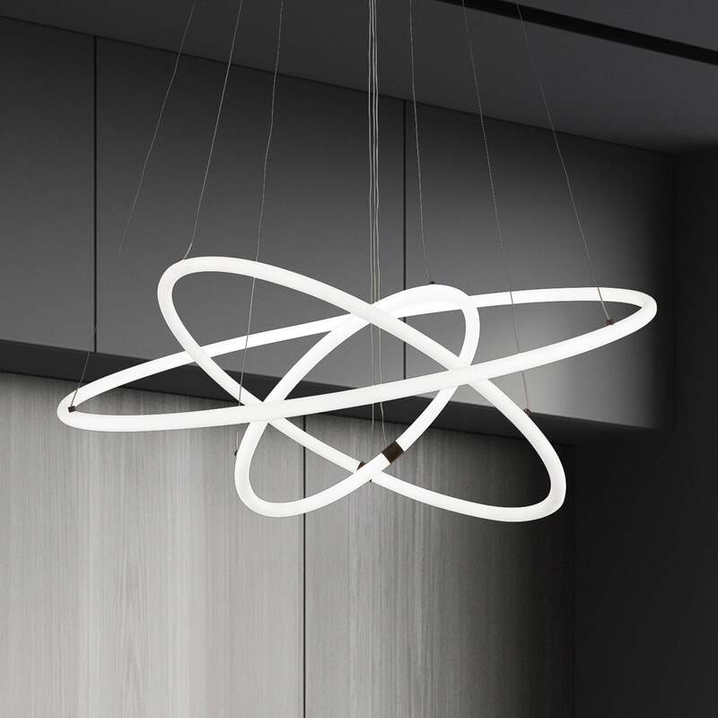 searchlight Hängeleuchte Pendelleuchte LED Acryl dimmbar weiß Revolve 3 flammig - 5053423189451