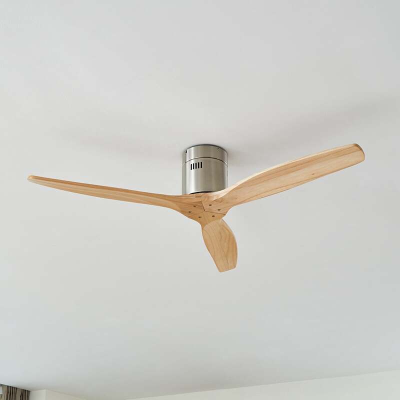 Lucande Deckenventilator Vindur nickel 132 cm leise für Räume bis 15 m² - 4251911797978