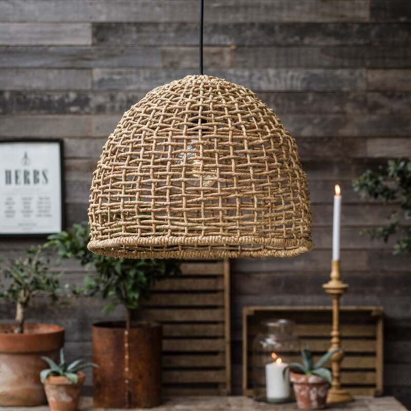 PR Home Hängeleuchte Cebu 57 cm Holz Schwarz dimmbar E27 IP20 - 7330976057856