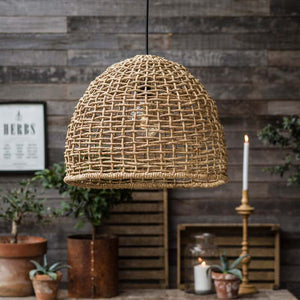 B-Ware PR Home Hängeleuchte Cebu 57 cm Holz Schwarz dimmbar E27 IP20