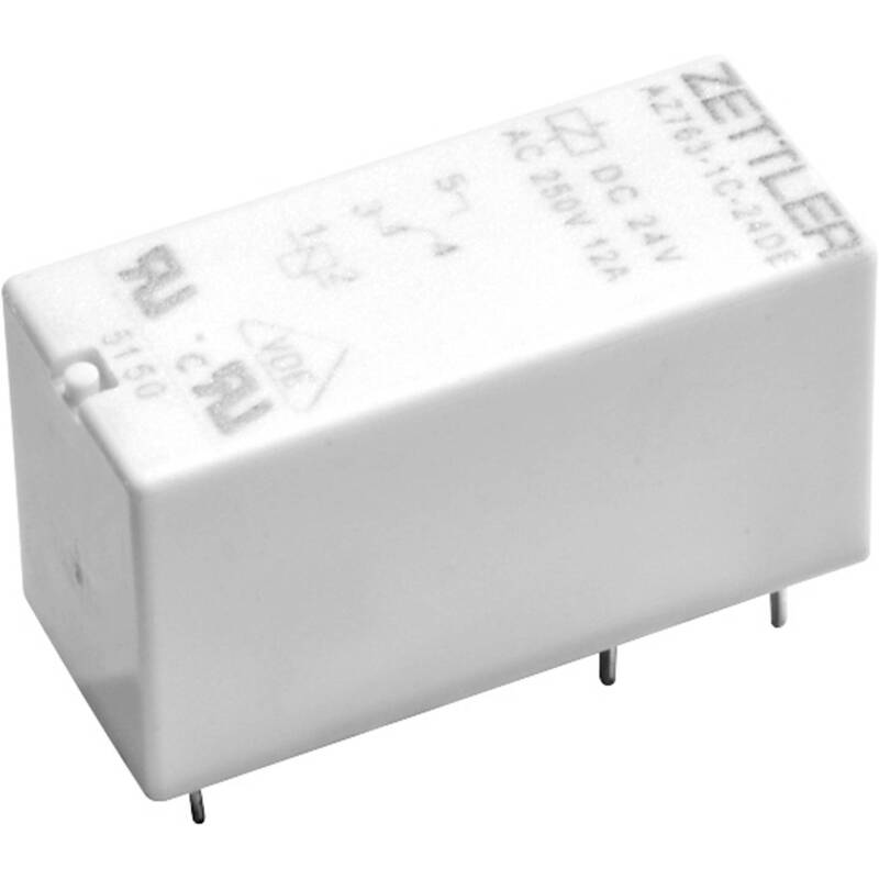 Zettler Electronics Printrelais AZ763-1C-24D 24V DC Schaltrelais 1 Wechsler 12A - 2050006598641