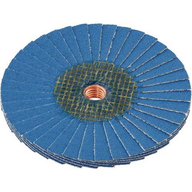 LUKAS Fächerscheibe Schleifscheibe Spezial-Zirkonkorund Ø125mm INOX Stahl K40 - 4027497330430