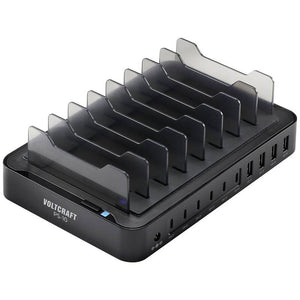 B-Ware VOLTCRAFT PS-10 Tischladestation 120W 10 Ausgänge USB-A USB-C schwarz