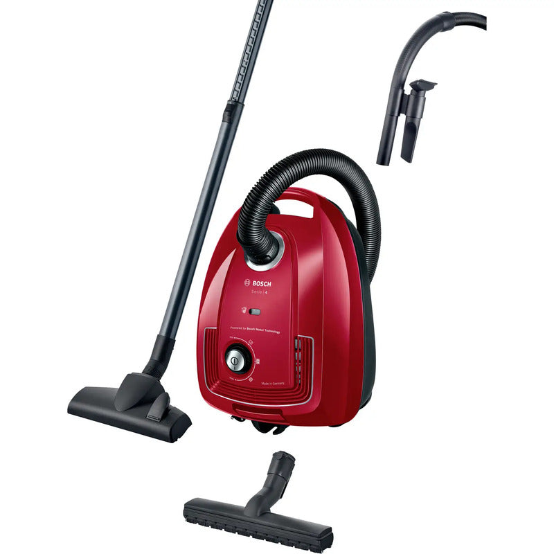 Bosch Staubsauger mit Beutel Serie 4 rot 600 W 4 l Staubkapazität 10 m Radius - 4242005364039